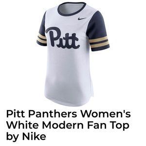 Nike Pitt Panthers Women's White Modern Fan Top
